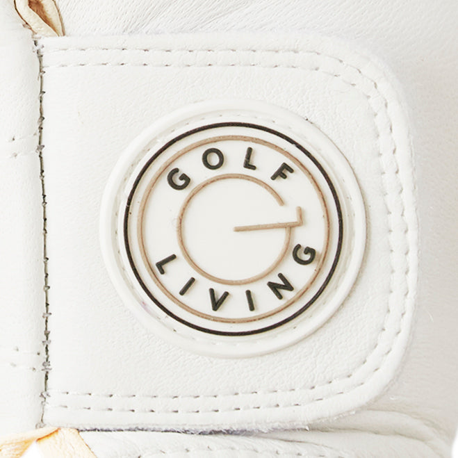 Golfhandske - Mænd klassisk hvid m/grøn kant
