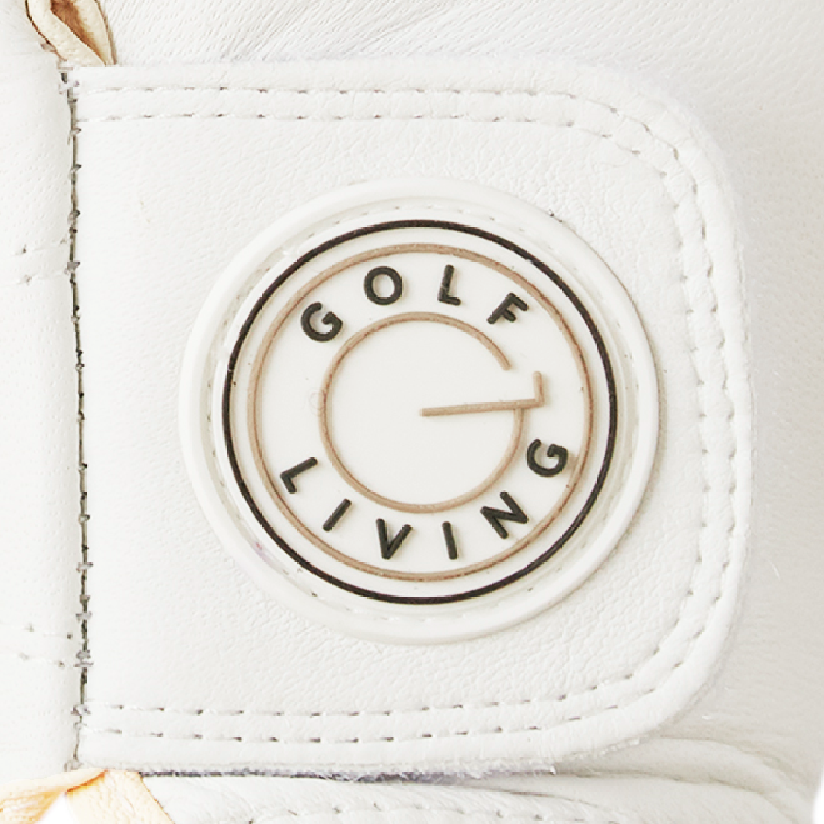 Golfhandske - Kvinder klassisk hvid m/beige kant