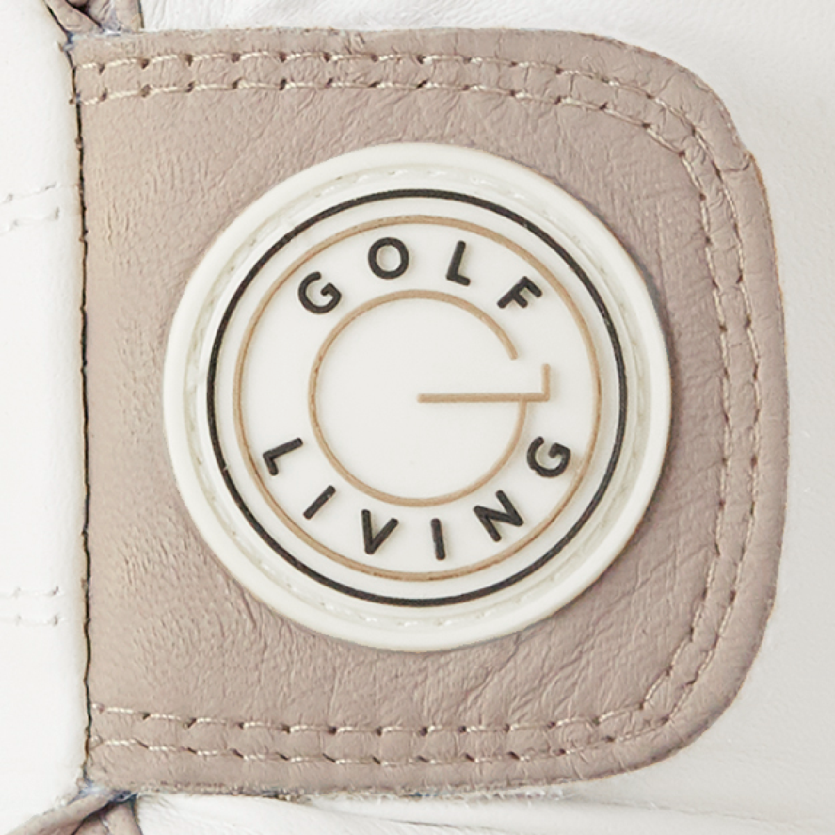 Golfhandske - Kvinder klassisk hvid m/beige klap
