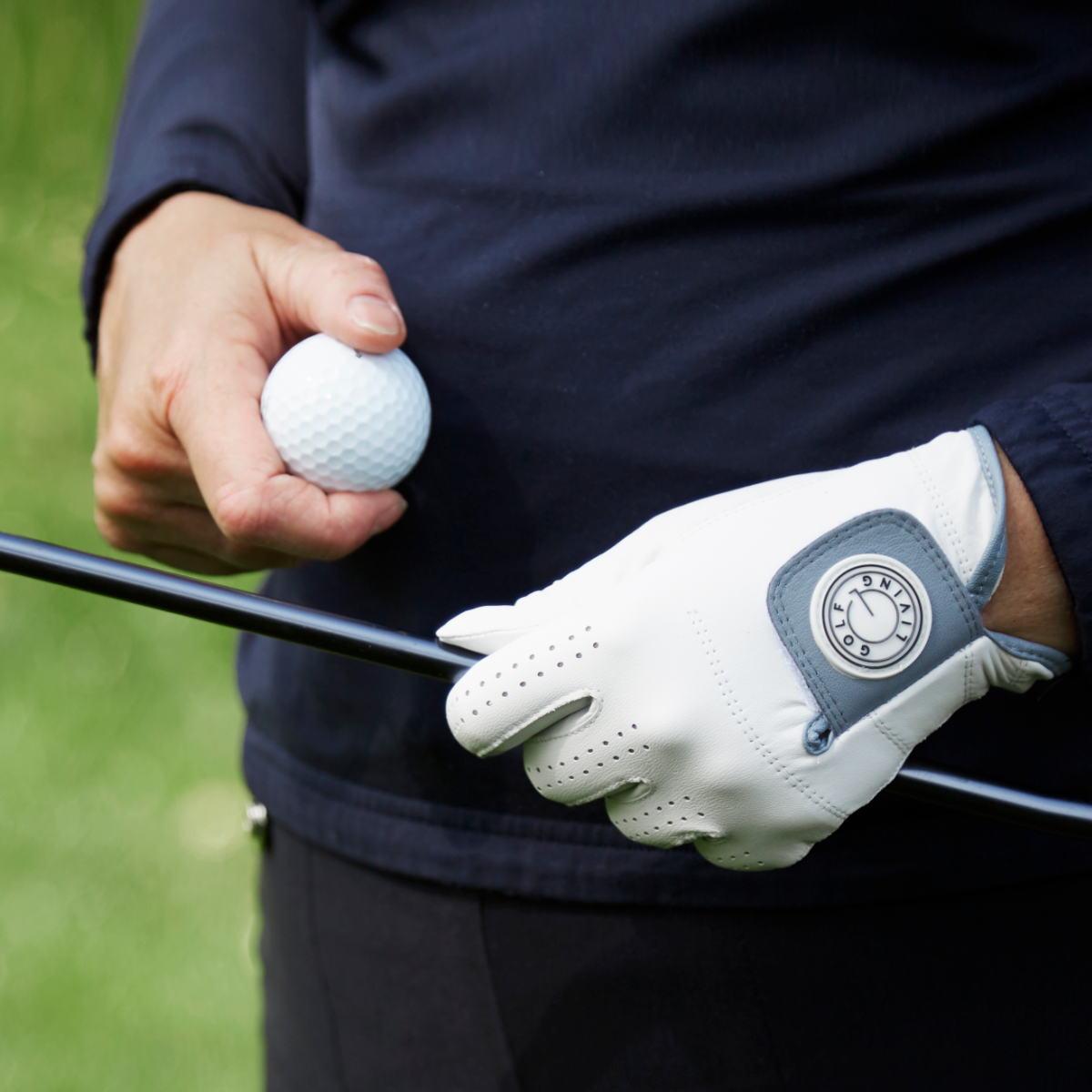 Golfhandske - Kvinder Klassisk hvid m/blålig klap