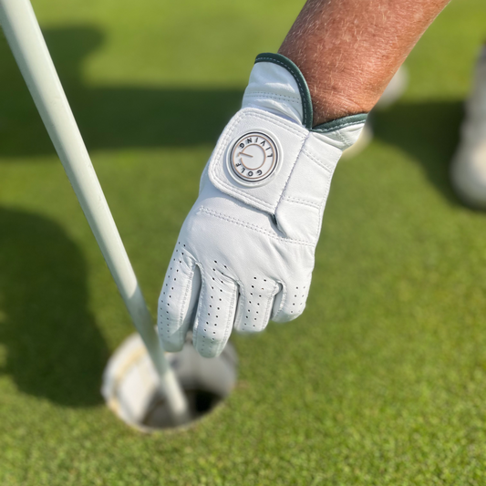 Golfhandske - Kvinder Klassisk hvid m/grøn kant